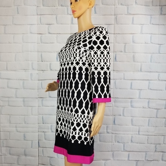 Eliza J women's size 4 zip back geo print dress - Picture 7 of 8